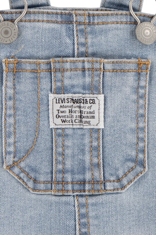 Chłopiec Levi's ogrodniczki dziecięce SHORTALL 6EE584.PPYA niebieski
