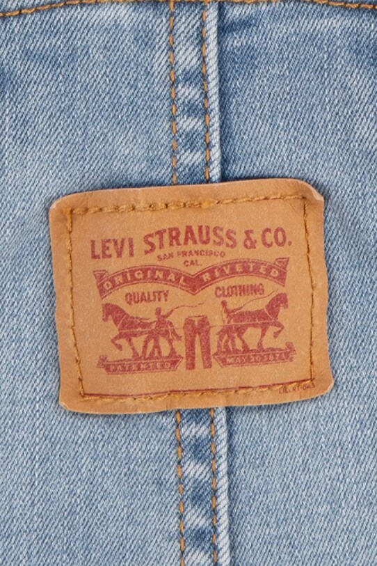 Levi's ogrodniczki dziecięce SHORTALL 6EE584.PPYA niebieski