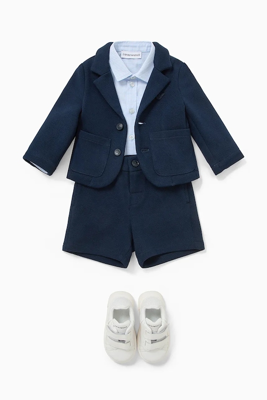 Emporio Armani shorts neonato/a tessuto blu navy EB000351.AF13017