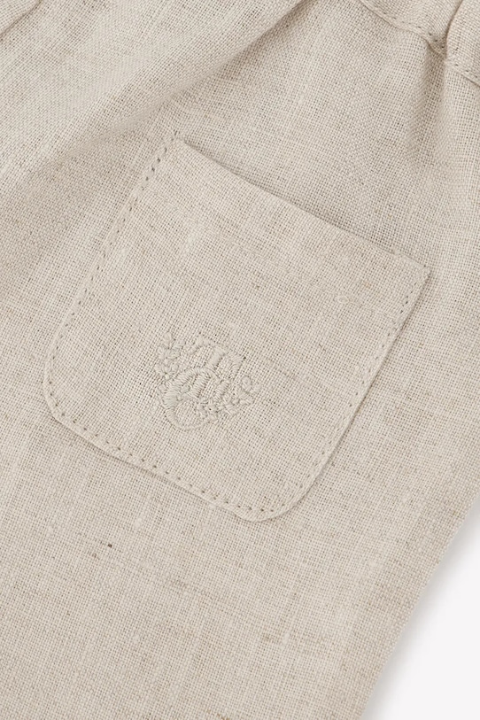 BIMBO Tartine et Chocolat pantaloncini in lino per neonati CA22051.67.74 beige