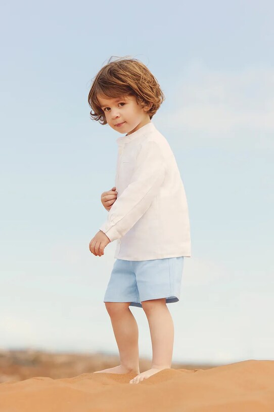 Tartine et Chocolat pantaloni scurți de in pentru bebeluși casual albastru CA26061.80.94