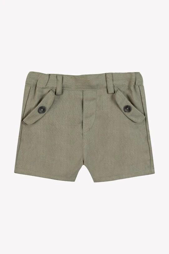 Tartine et Chocolat pantaloncini in lino per neonati CA26061.80.94 verde SS25