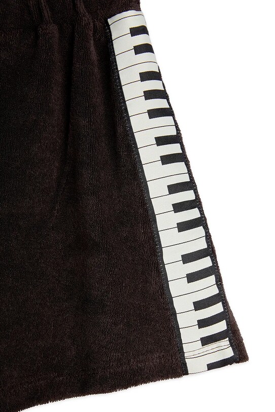 Παιδικό βαμβακερό σορτς Mini Rodini Piano terry μαύρο 2523014899