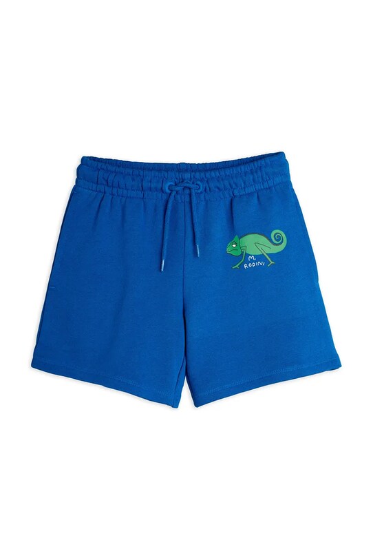 Дитячі бавовняні шорти Mini Rodini Lizard 2523015460 блакитний SS25