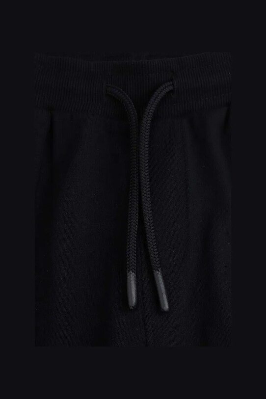 Coccodrillo pantaloni scurți din bumbac negru WC5121503TBK