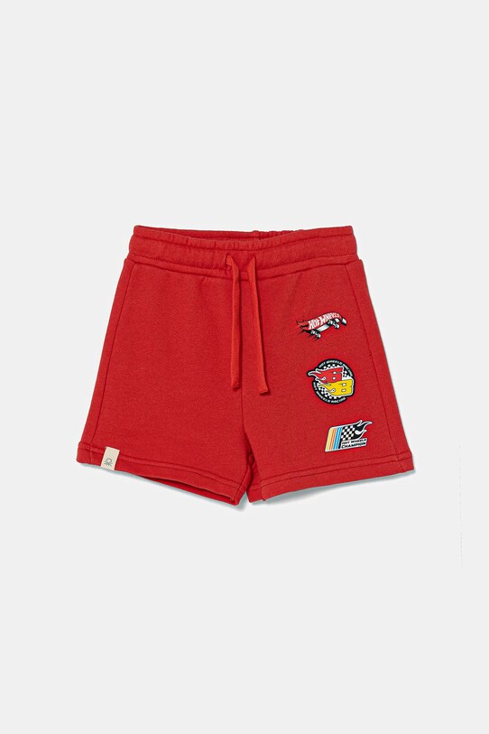 United Colors of Benetton gyerek pamut rövidnadrág dzsörzé piros 3J68G901O.P.Seasonal