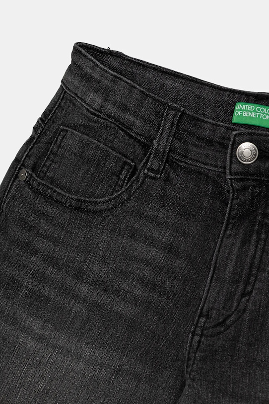 Băieți United Colors of Benetton pantaloni scurți din denim pentru copii 4PORC903I.G.Seasonal negru