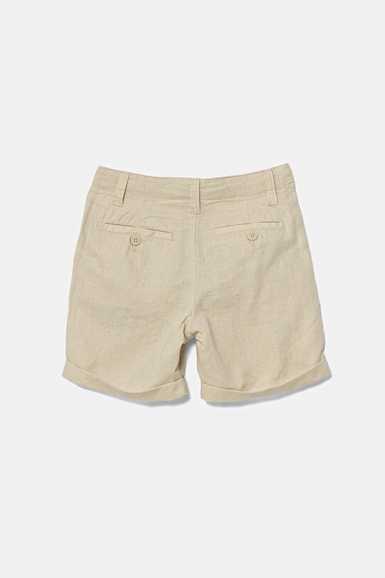 Παιδικό λινό σορτς United Colors of Benetton 43WBC901E.G.Seasonal μπεζ SS25