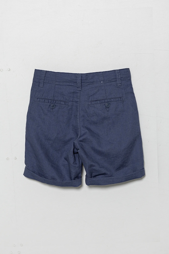 Παιδικό λινό σορτς United Colors of Benetton 43WBC901E.G.Seasonal σκούρο μπλε SS25