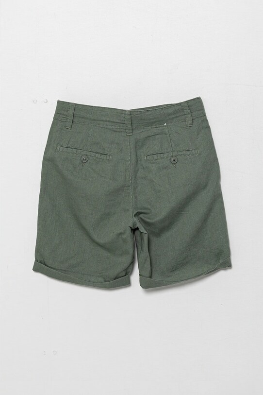 United Colors of Benetton szorty lniane dziecięce 43WBC901E.G.Seasonal zielony SS25
