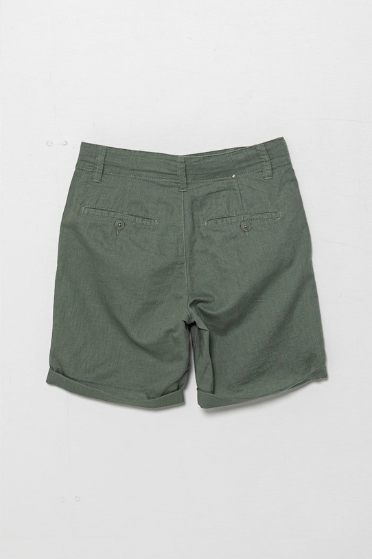 Παιδικό λινό σορτς United Colors of Benetton 43WBC901E.G.Seasonal πράσινο SS25
