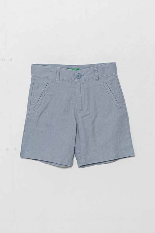United Colors of Benetton pantaloni scurți de in pentru copii casual albastru 43WBG901G.P.Seasonal