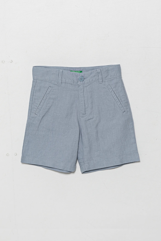 Детские льняные шорты United Colors of Benetton casual голубой 43WBG901G.P.Seasonal