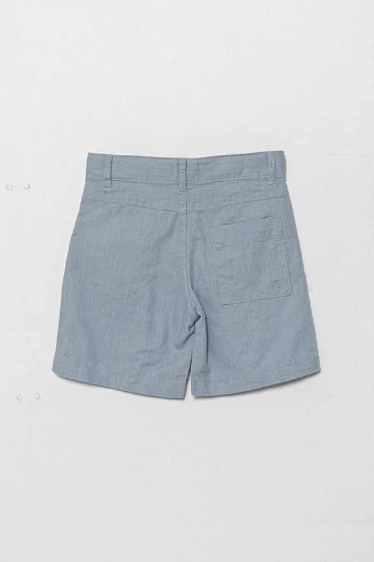 United Colors of Benetton pantaloni scurți de in pentru copii 43WBG901G.P.Seasonal albastru SS25