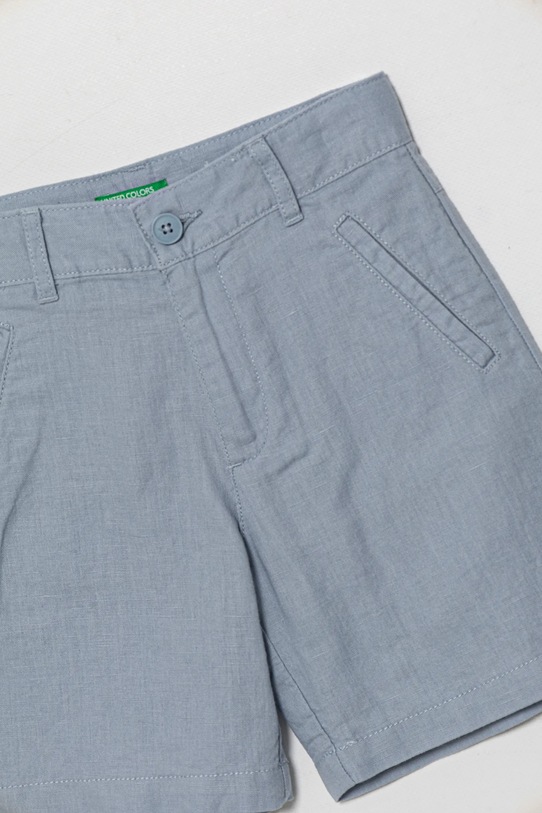 Мальчик Детские льняные шорты United Colors of Benetton 43WBG901G.P.Seasonal голубой