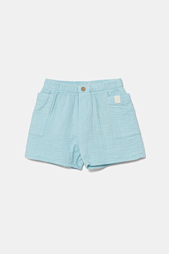 United Colors of Benetton pantaloni scurți din bumbac pentru bebeluși casual albastru 4PZQA9011.W.Seasonal