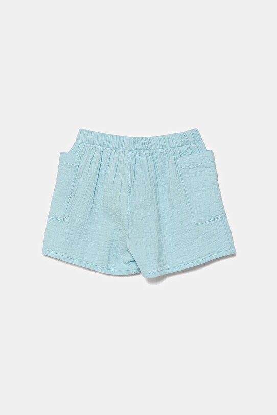 United Colors of Benetton pantaloni scurți din bumbac pentru bebeluși 4PZQA9011.W.Seasonal albastru SS25