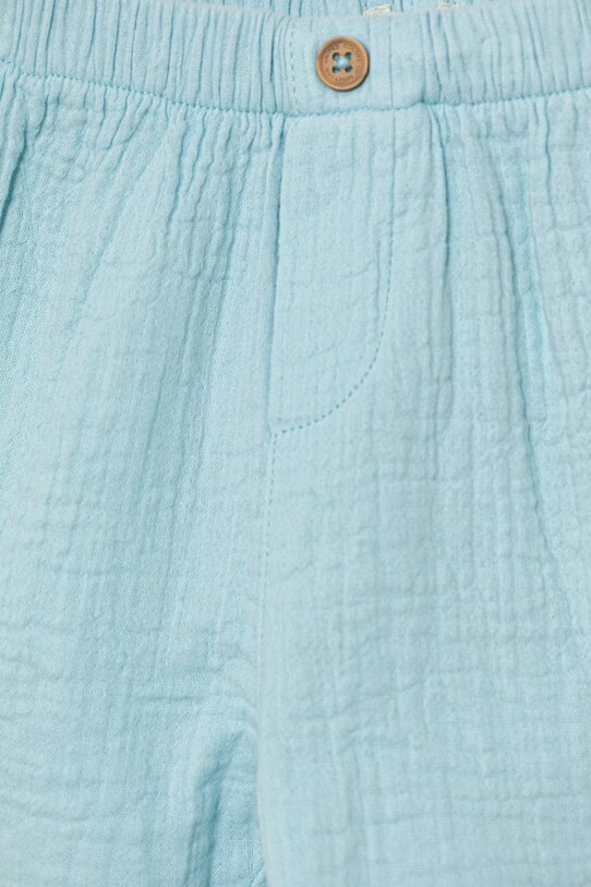 Băieți United Colors of Benetton pantaloni scurți din bumbac pentru bebeluși 4PZQA9011.W.Seasonal albastru