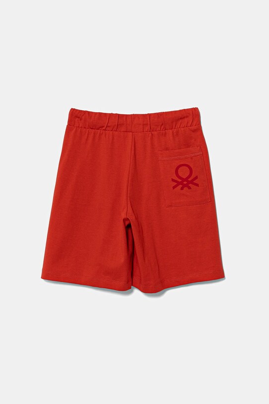 United Colors of Benetton gyerek pamut rövidnadrág 3BL0C903L.G.Seasonal piros SS25