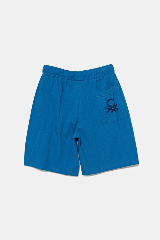 United Colors of Benetton szorty bawełniane dziecięce 3BL0C903L.G.Seasonal niebieski SS25