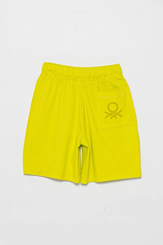 Detské bavlnené šortky United Colors of Benetton 3BL0C903L.G.Seasonal zelená SS25