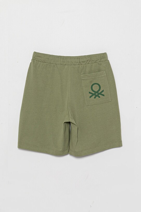 Detské bavlnené šortky United Colors of Benetton 3BL0C903L.G.Seasonal zelená SS25