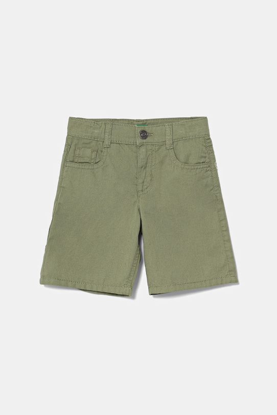 United Colors of Benetton pantaloni scurți din bumbac pentru copii casual verde 47RGG901Y.P.Seasonal