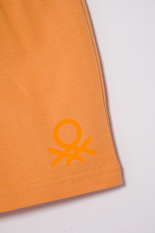 Băieți United Colors of Benetton pantaloni scurți din bumbac pentru copii 3BL0G900Q.P.Season.PPYA portocaliu