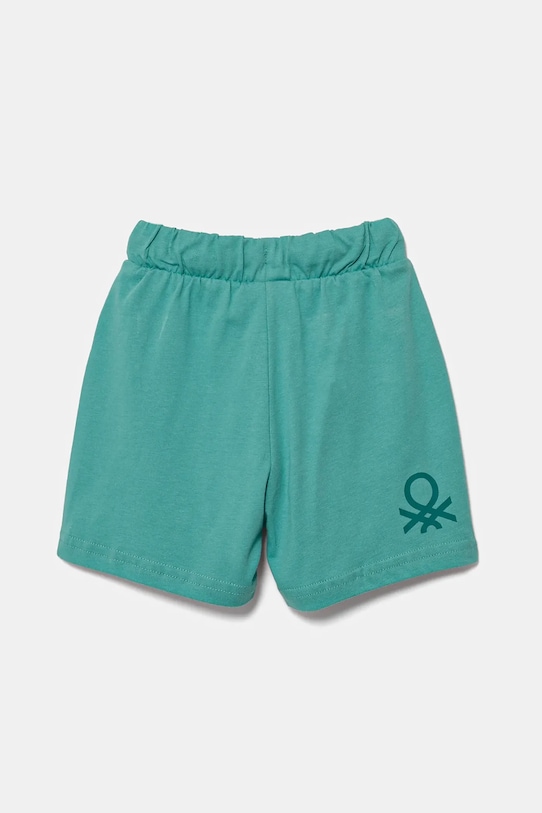 Detské bavlnené šortky United Colors of Benetton 3BL0G900Q.P.Season.PPYA tyrkysová SS25