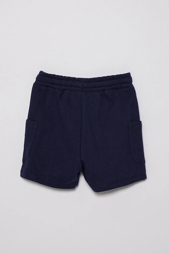 Παιδικό βαμβακερό σορτς United Colors of Benetton 39DJG901C.P.Seasonal σκούρο μπλε SS25