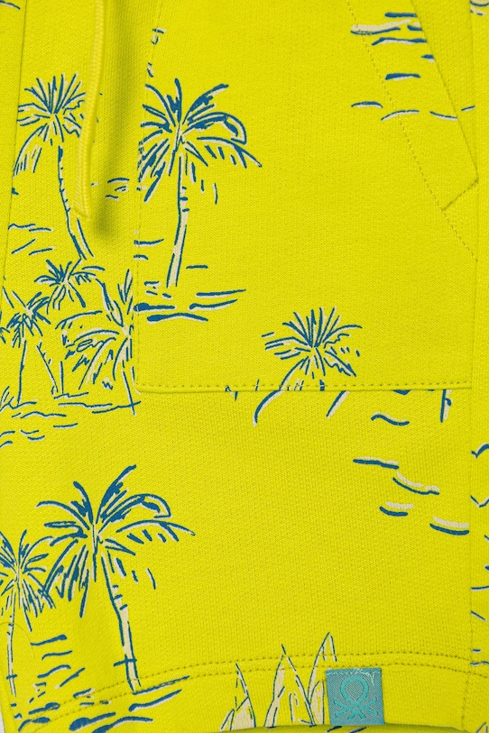 Dětské bavlněné šortky United Colors of Benetton 32IEG901Y.P.Seasonal zelená SS25