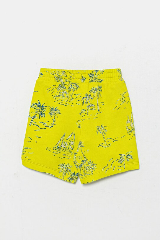 Băieți United Colors of Benetton pantaloni scurți din bumbac pentru copii 32IEG901Y.P.Seasonal verde