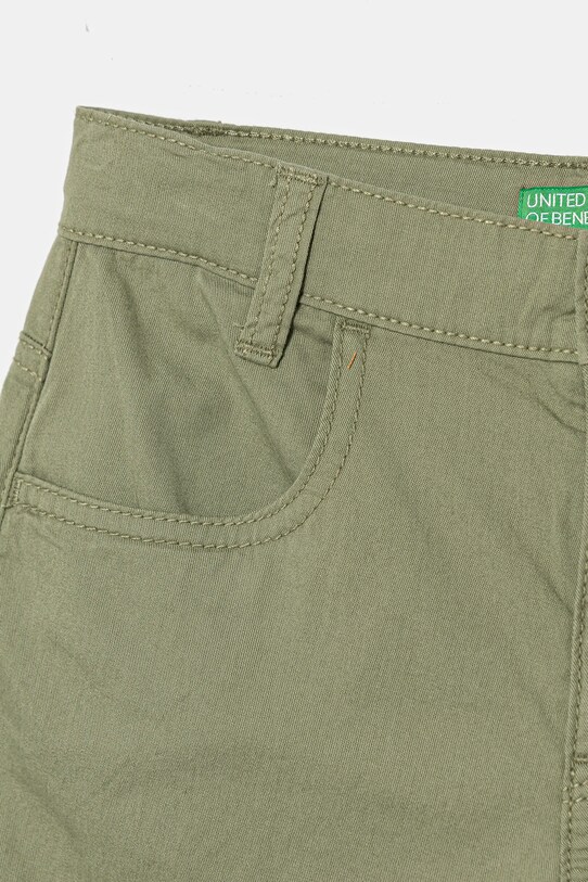 Băieți United Colors of Benetton pantaloni scurți din bumbac pentru copii 47RGC902U.G.Seasonal verde