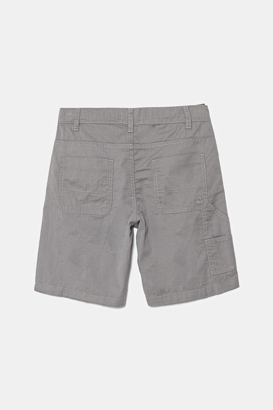 Detské bavlnené šortky United Colors of Benetton 47RGC902U.G.Seasonal sivá SS25