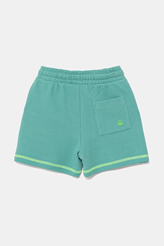 United Colors of Benetton szorty bawełniane dziecięce 38OHG901V.P.Seasonal turkusowy SS25