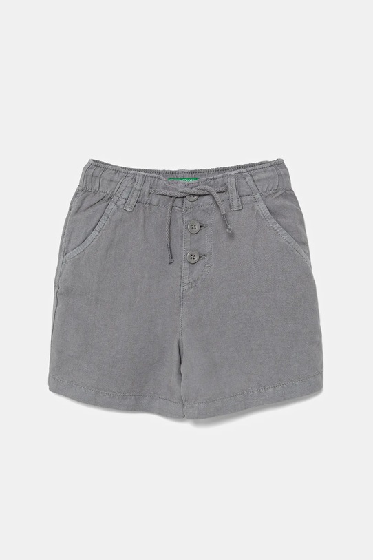 United Colors of Benetton szorty z domieszką lnu dziecięce casual szary 41DAG902X.P.Seasonal