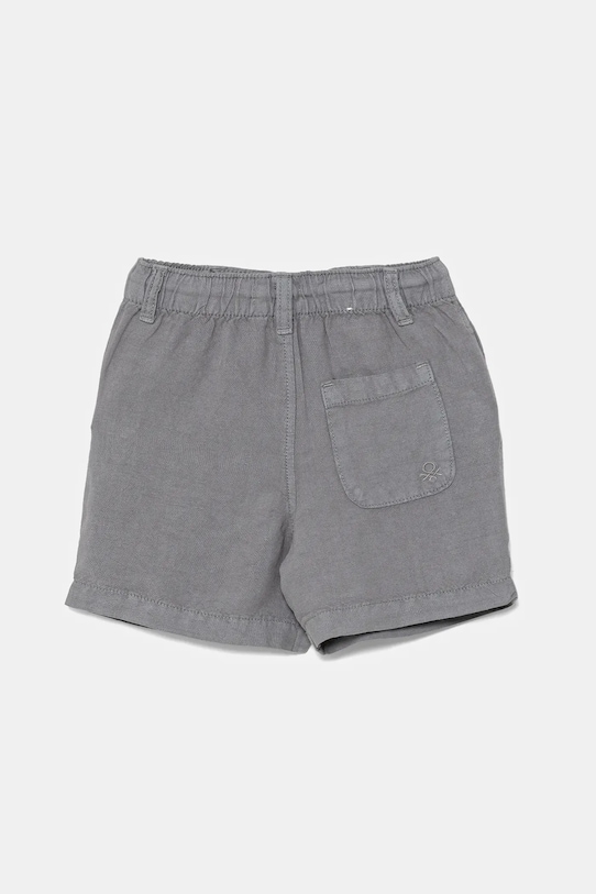 United Colors of Benetton szorty z domieszką lnu dziecięce 41DAG902X.P.Seasonal szary SS25
