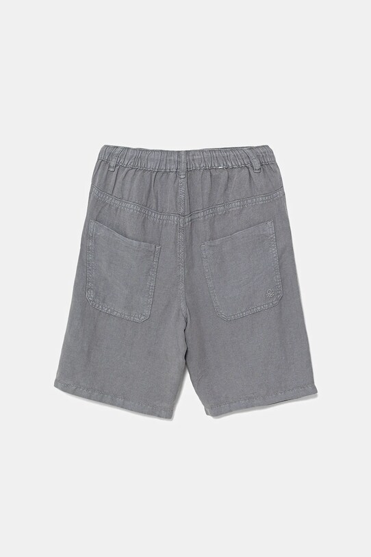 United Colors of Benetton pantaloni scurți din amestec de in pentru copii 41DAC9043.G.Seasonal gri SS25