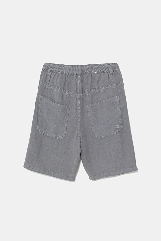 United Colors of Benetton pantaloni scurți din amestec de in pentru copii 41DAC9043.G.Seasonal gri SS25
