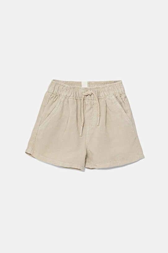 United Colors of Benetton pantaloni scurți din amestec de in pentru bebeluși casual bej 41DAA9012.W.Seasonal