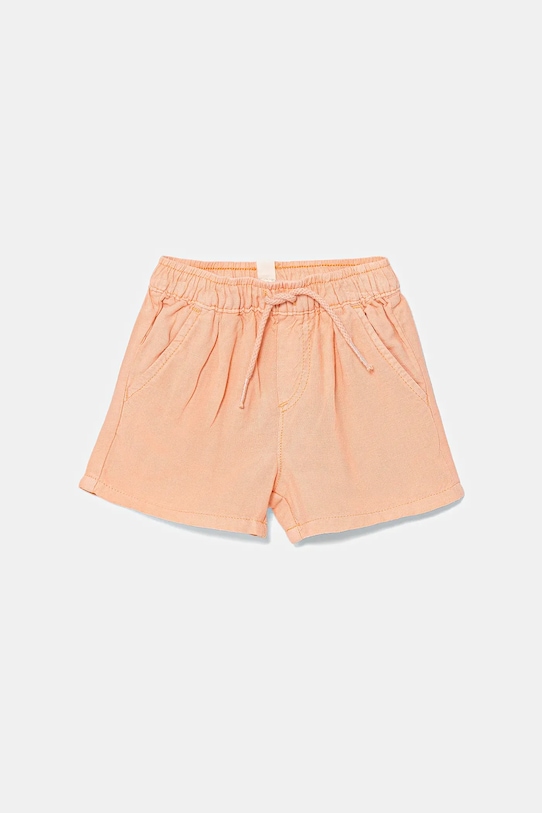 United Colors of Benetton pantaloni scurți din amestec de in pentru bebeluși casual portocaliu 41DAA9012.W.Seasonal