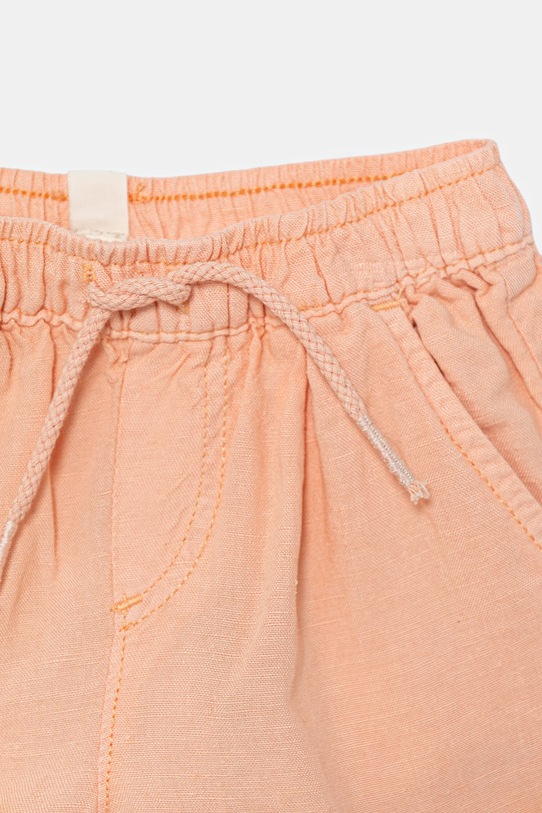 Băieți United Colors of Benetton pantaloni scurți din amestec de in pentru bebeluși 41DAA9012.W.Seasonal portocaliu
