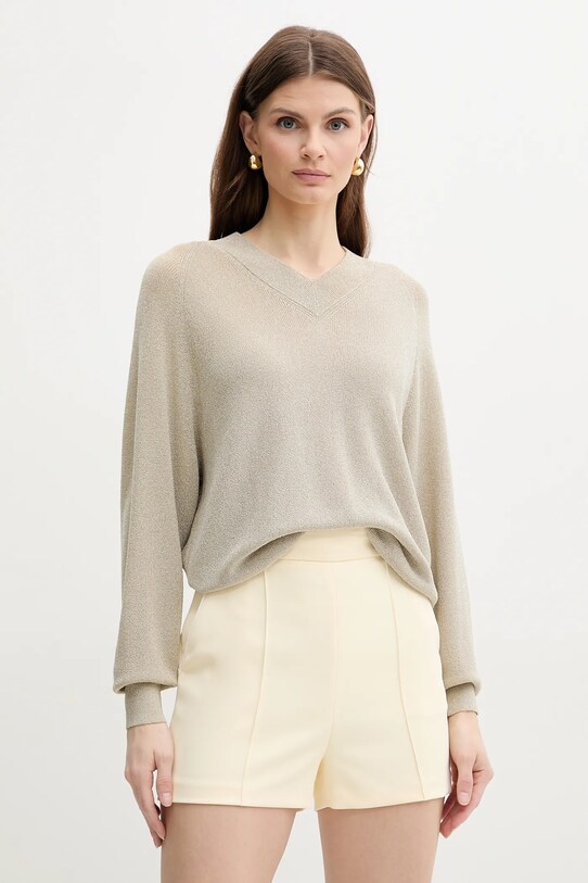 Elisabetta Franchi pantaloni scurți tricotaj galben SH00851E2