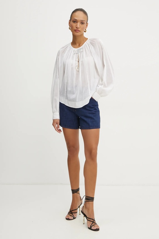 Forte Forte pantaloni scurți jeans 13548.my.pants bleumarin SS25