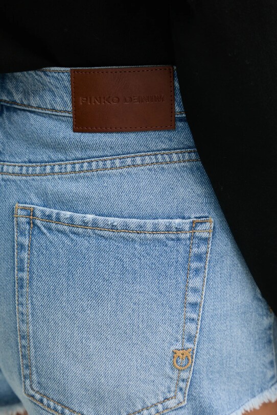 Pinko pantaloni scurți jeans 104593.A2BO albastru