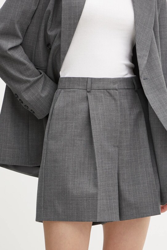 Šortky s prímesou vlny Herskind Reggy látka sivá 5404134