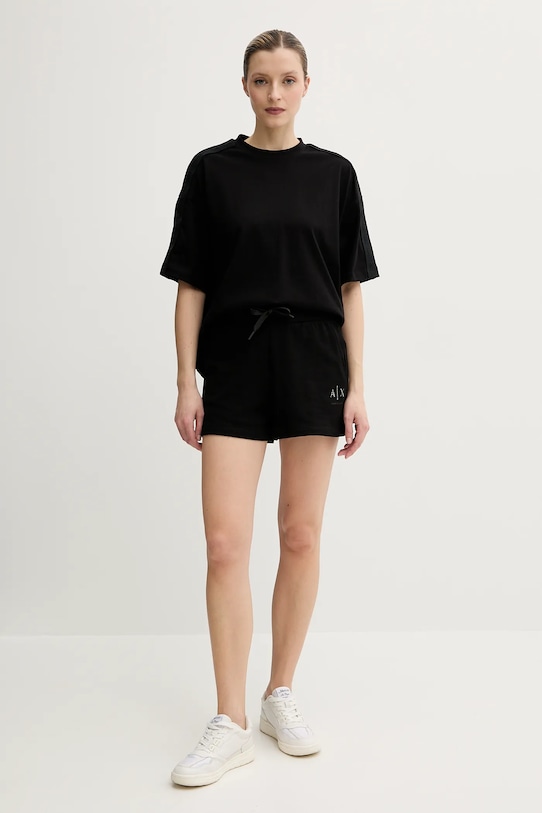 Armani Exchange szorty bawełniane XW000498.AF12739 czarny SS25