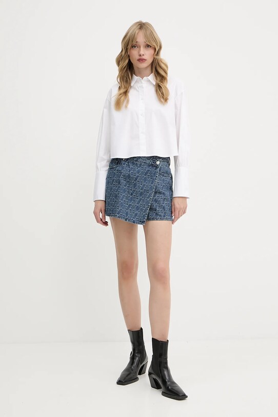 Armani Exchange fustă și pantaloni denim XW000555.AF12844 bleumarin SS25