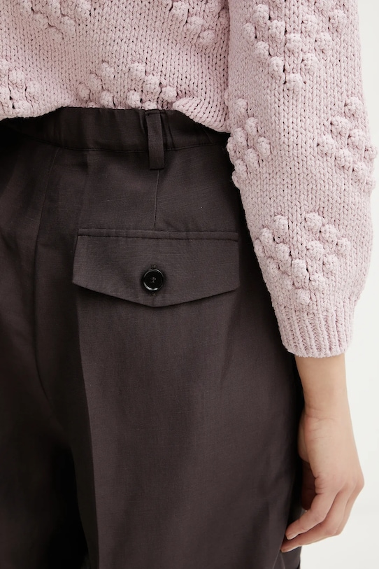 Шорты с примесью льна Liviana Conti коричневый L5SM19