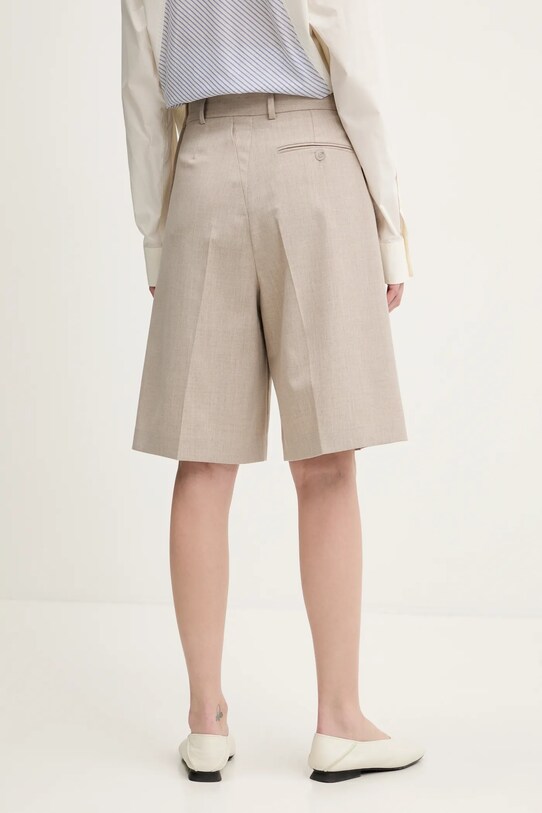 Одяг Вовняні шорти MM6 Maison Margiela S52MU0125 бежевий